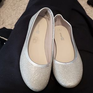 Silver slip on shoes size 2